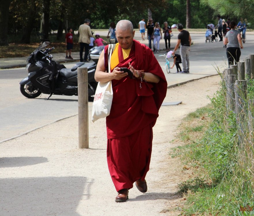Buddhist on the phone by Angel@Dust.jpg
