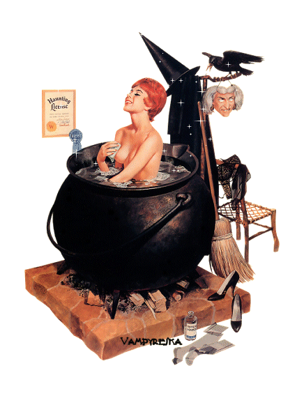 Even Witches Like to Bathe.gif